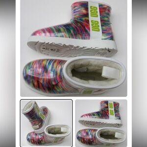 UGG Classic Clear Mini Pixelate Rainbow Boot Waterproof US Women